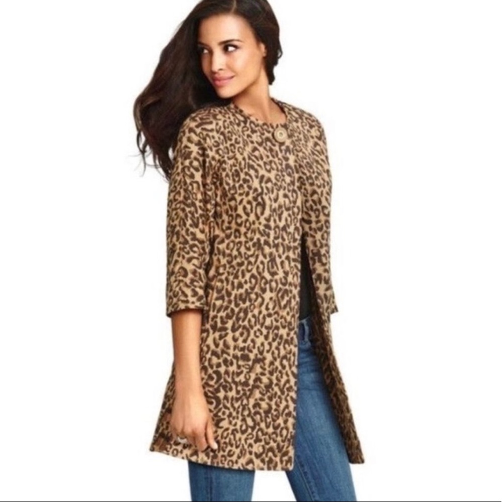 Carol Anderson by Invitation Cabi Leopard Print Jacket Size XL.